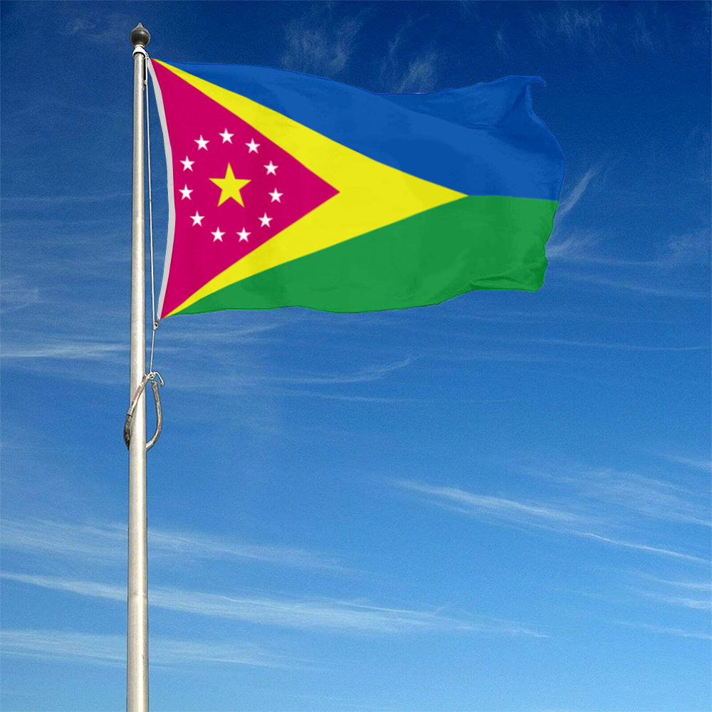 Fyon Moca, Puerto Rico flag banner