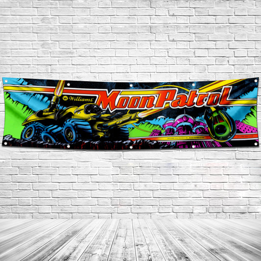 Fyon Moon Patrol Flag Indoor and Outdoor Banner 2x8ft