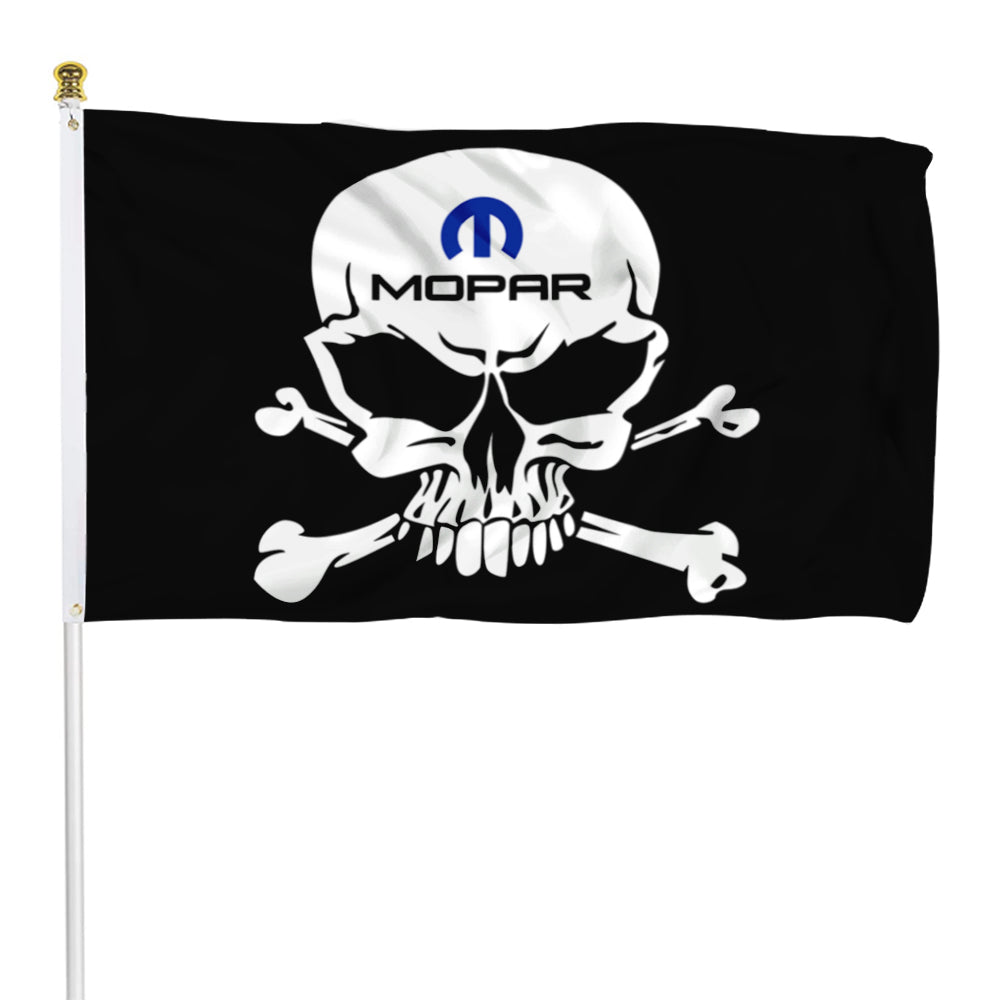 Fyon Mopar Skull Flag Banner