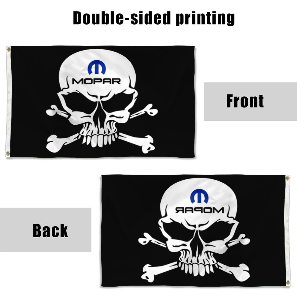 Fyon Mopar Skull Flag Banner