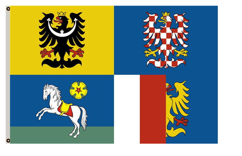 Moravian-Silesian Region banner landscape flag