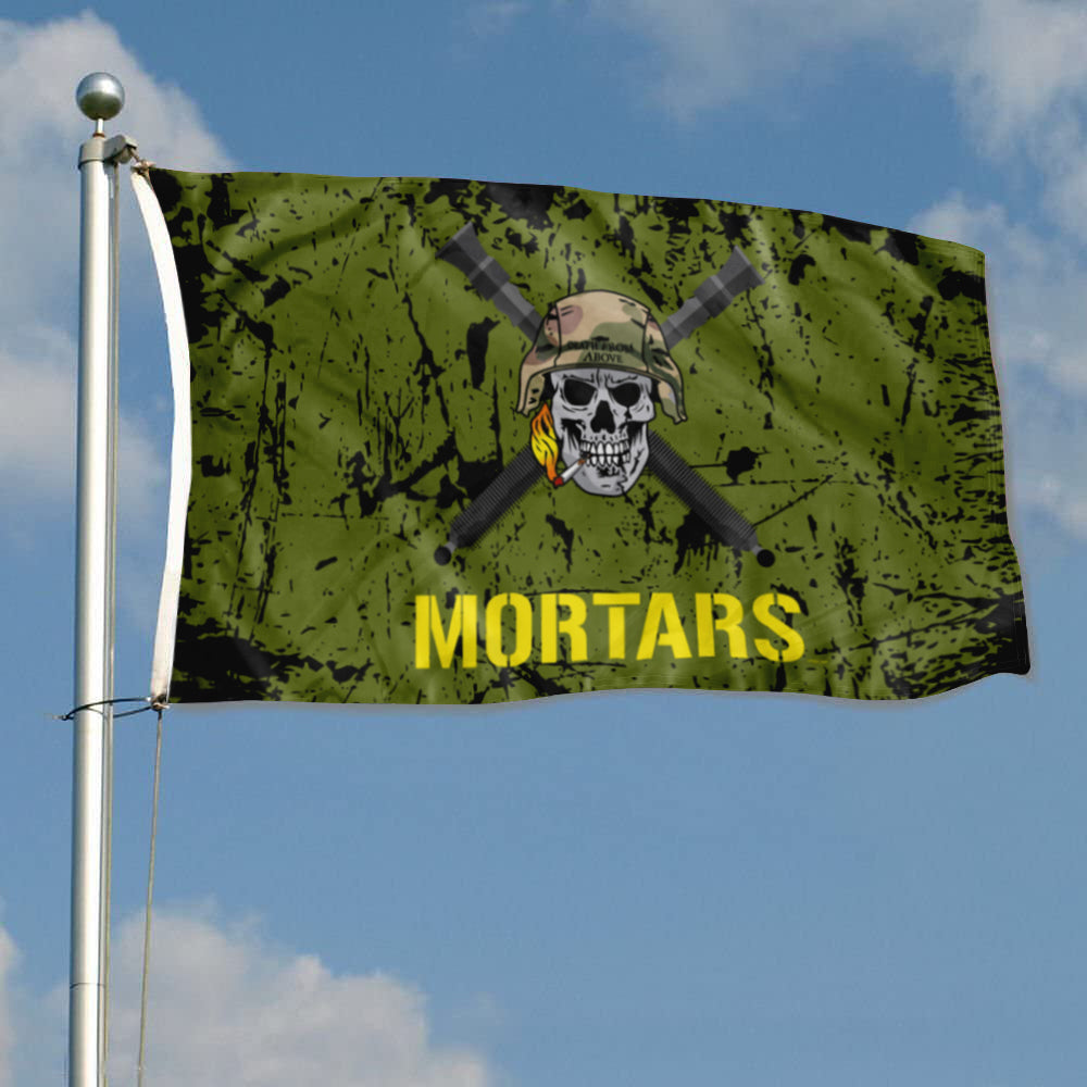 Fyon Mortars Skull Flag Indoor and outdoor banner