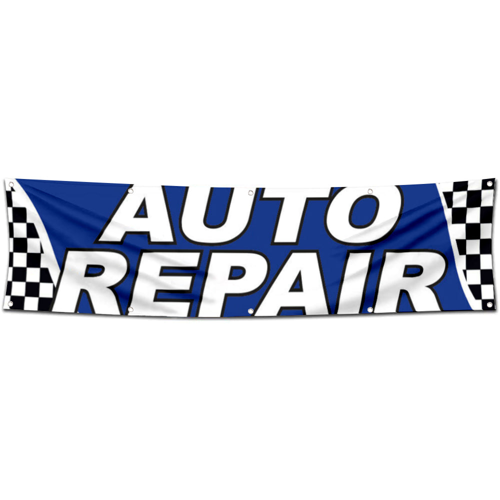 Fyon Motor Racing Garage Shop Decor Banner work for Car Auto Flag 2x8 Feet
