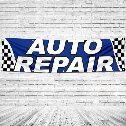 Fyon Motor Racing Garage Shop Decor Banner work for Car Auto Flag 2x8 Feet