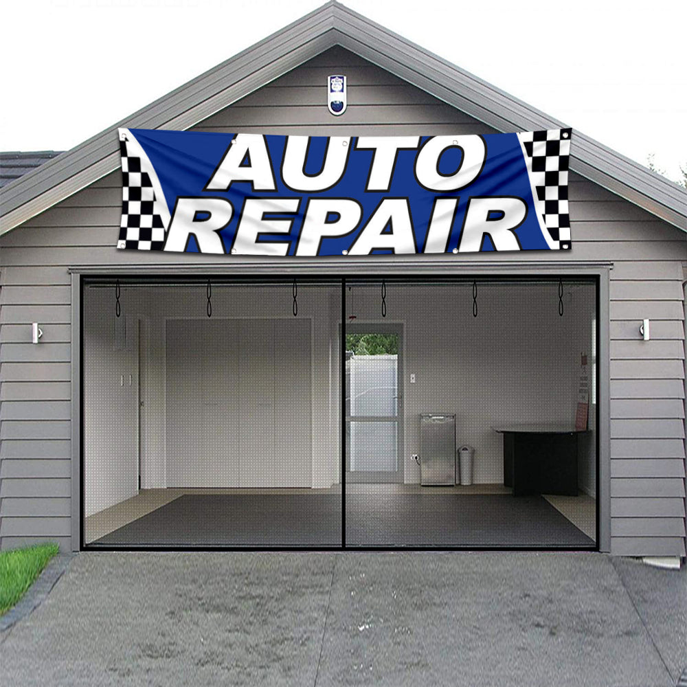 Fyon Motor Racing Garage Shop Decor Banner work for Car Auto Flag 2x8 Feet