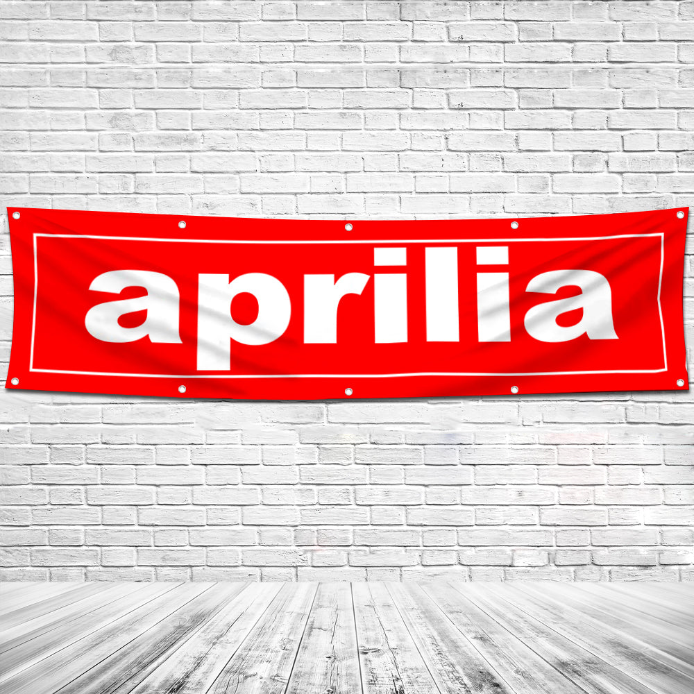 Fyon Motorcycles Garage Shop Decor Banner Works for Aprilia Flag 2x8 Feet