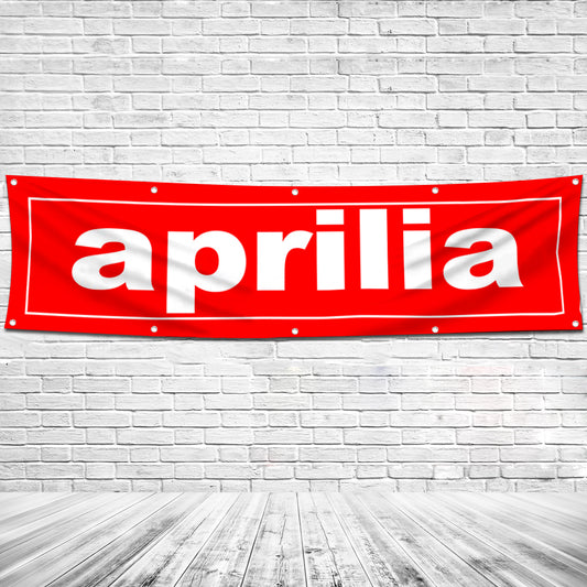 Fyon Motorcycles Garage Shop Decor Banner Works for Aprilia Flag 2x8 Feet