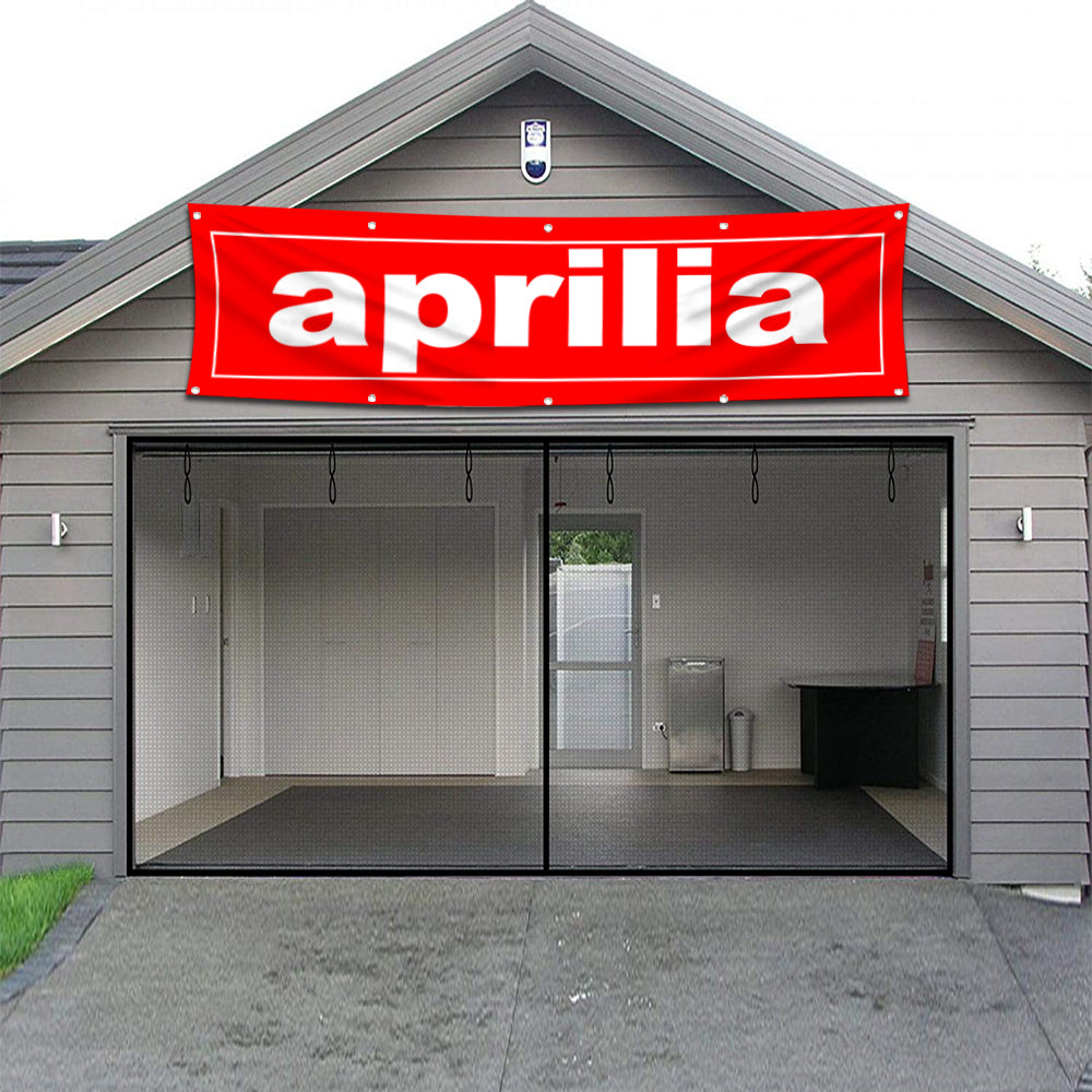 Fyon Motorcycles Garage Shop Decor Banner Works for Aprilia Flag 2x8 Feet