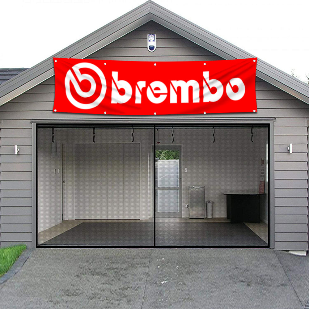 Fyon Motorcycles Garage Shop Decor Banner Works for Brembo Brakes Flag 2x8 Feet