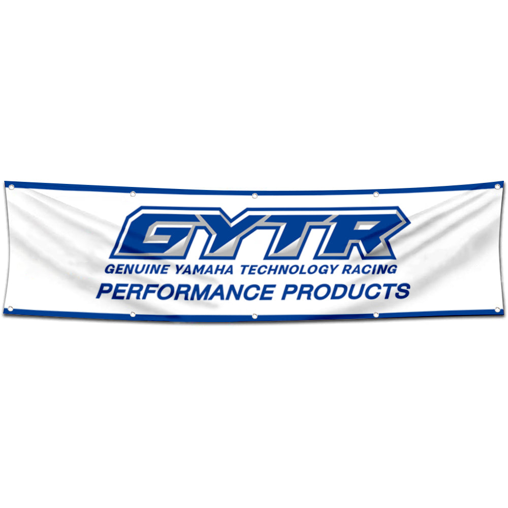 Fyon Motorcycles Garage Shop Decor Banner Works for GYTR Flag White 2x8 Feet