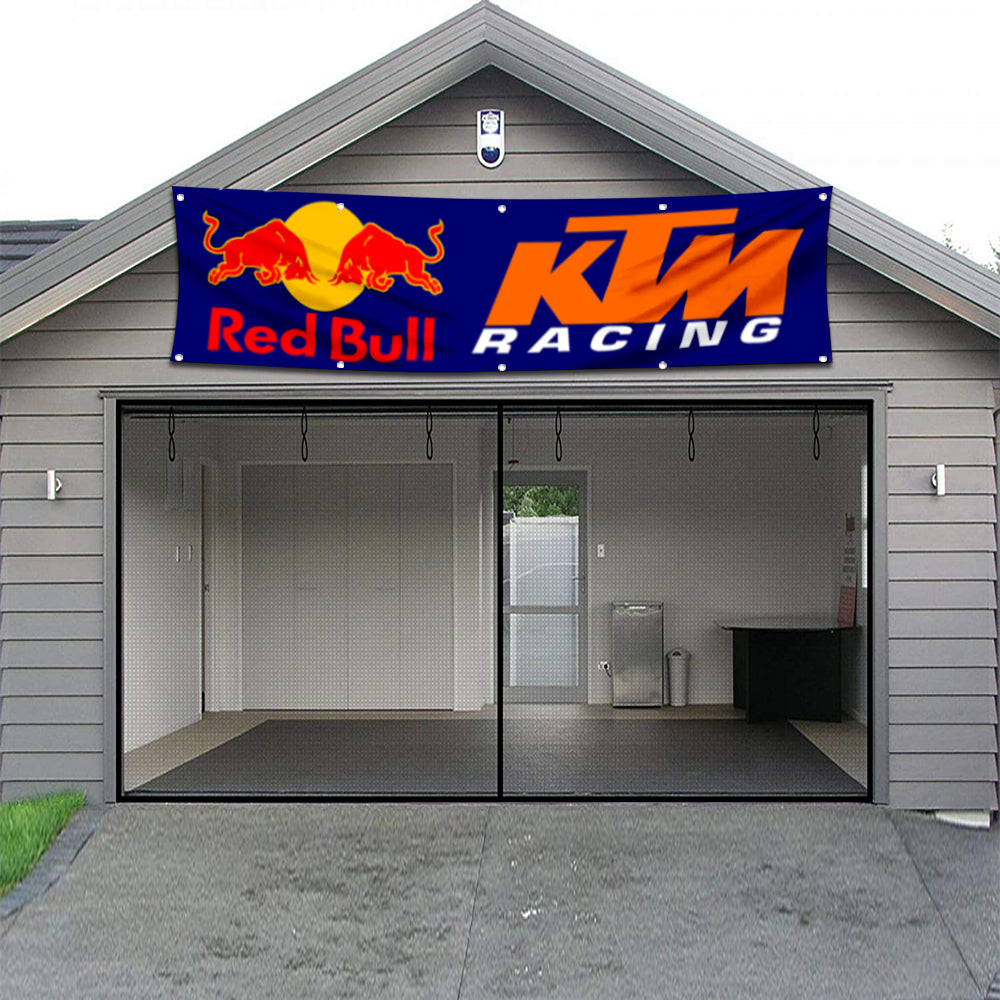 Fyon Motorcycles Garage Shop Decor Banner Works for KTM Racing Flag 2x8 Feet