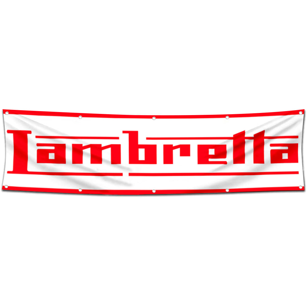 Fyon Motorcycles Garage Shop Decor Banner Works for Lambrettas Flag 2x8 Feet