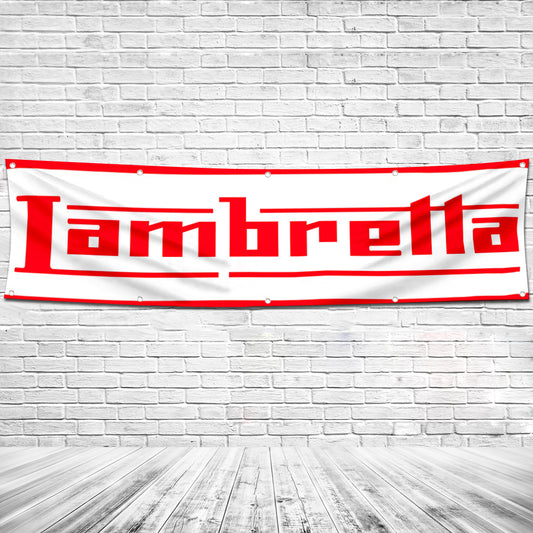 Fyon Motorcycles Garage Shop Decor Banner Works for Lambrettas Flag 2x8 Feet