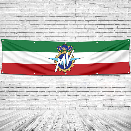Fyon Motorcycles Garage Shop Decor Banner Works for MV Agusta Flag 2x8 Feet