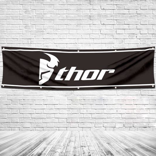 Fyon Motorcycles Garage Shop Decor Banner Works for Thor Flag 2x8 Feet