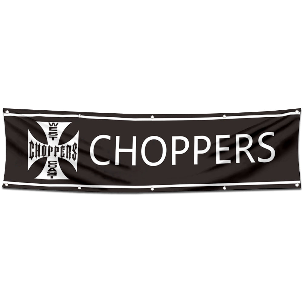 Fyon Motorcycles Garage Shop Decor Banner Works for West Coasts Chopper Flag 2x8 Feet