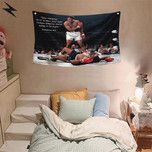 Fyon Muhammad Ali Live Every Day Motivational Quote Boxing Flag Indoor and Outdoor Banner