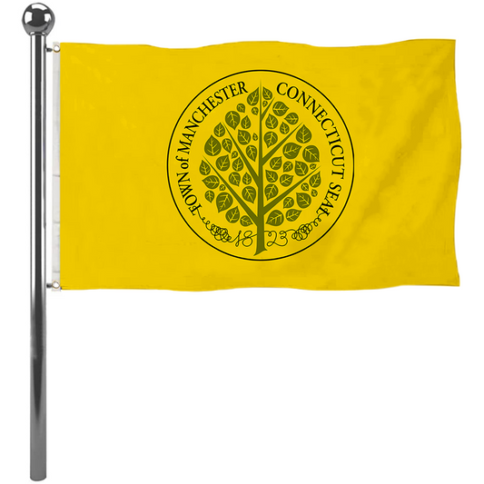 Fyon Municipal of Manchester,Connecticut flag  Banner