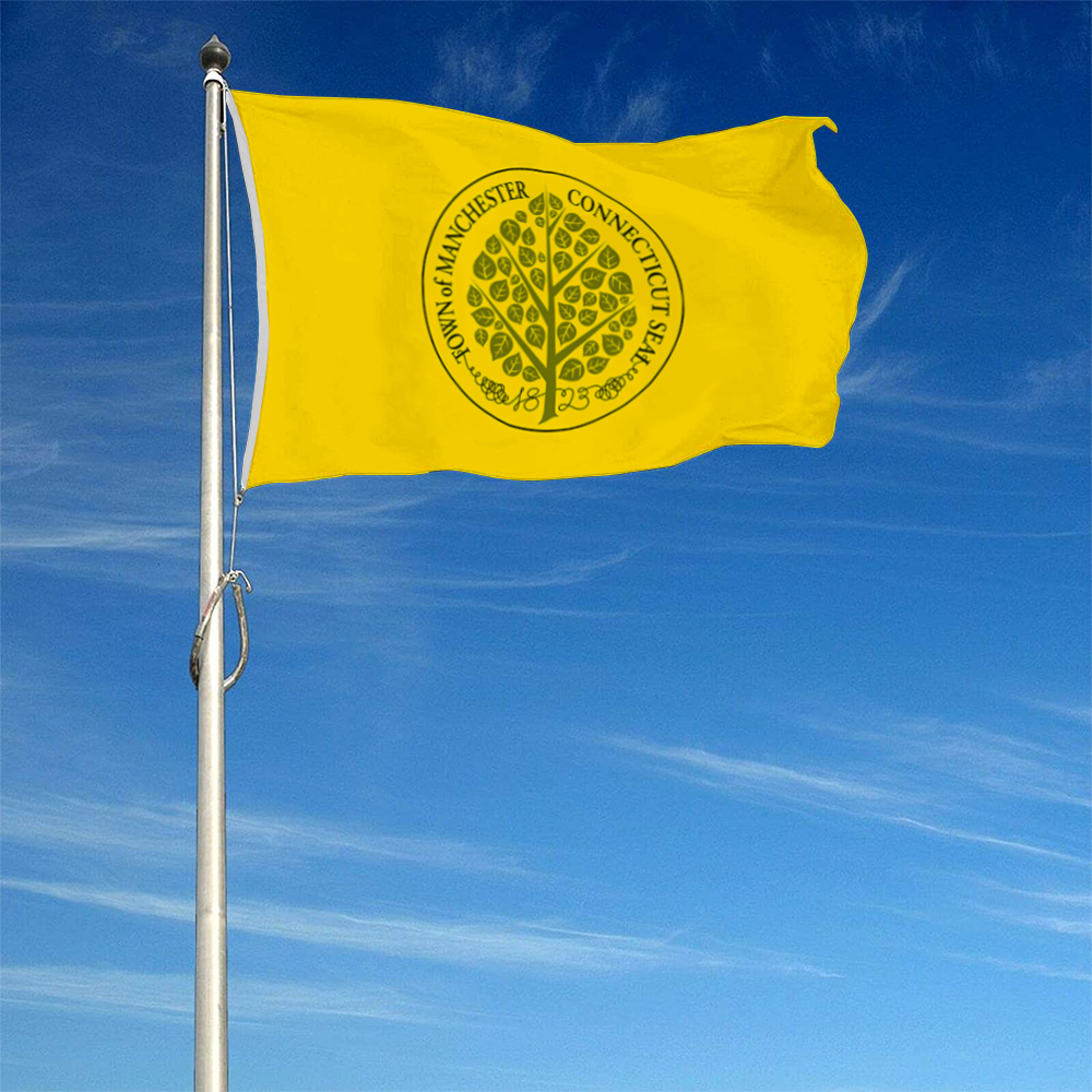 Fyon Municipal of Manchester,Connecticut flag Banner