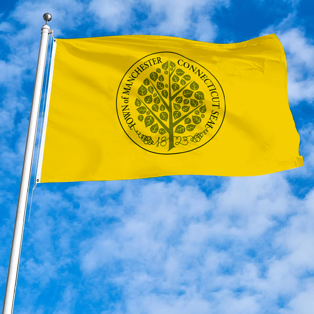 Fyon Municipal of Manchester,Connecticut flag Banner