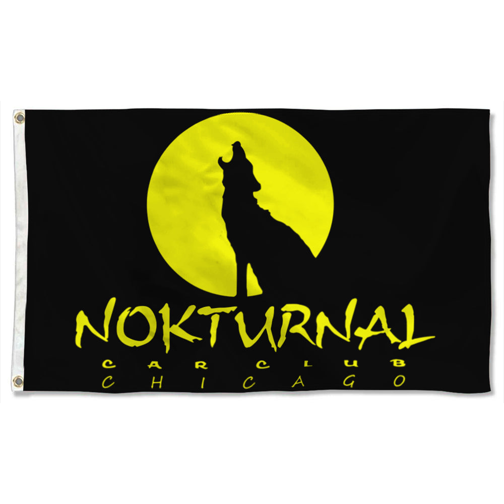 Fyon Nokturnal Chicago Flag Indoor and outdoor banner