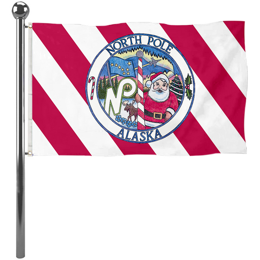 Fyon North Pole, Alaska Flag Banner