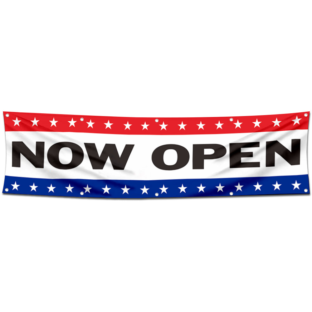 Fyon Now Open Garage Workshop Decor Banner Shop 2x8 Feet