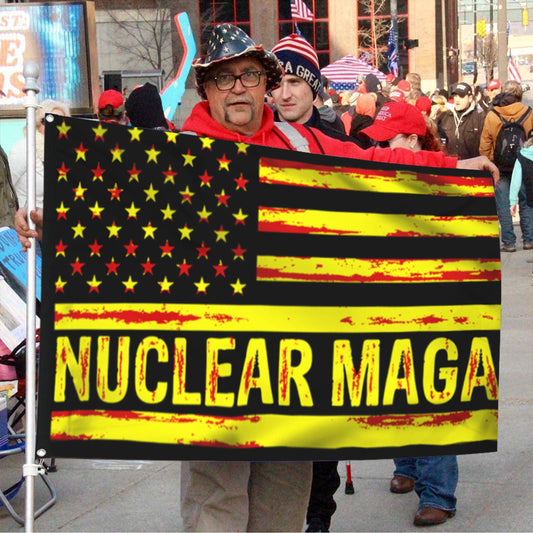 Fyon Nuclear MAGA Flag Banner