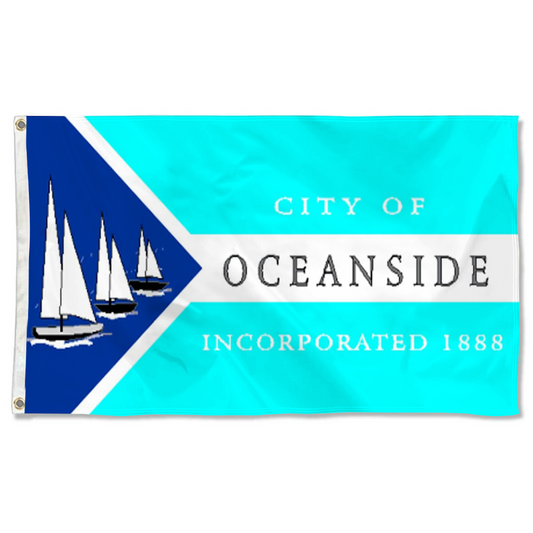Fyon Oceanside, California Flag  Banner