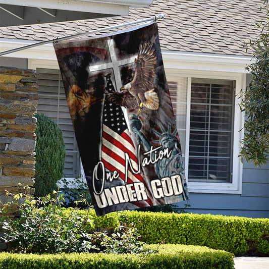 Fyon One Nation Under GOD Flag Banner
