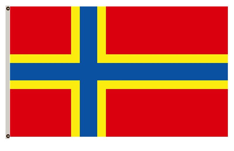 Orkney county banner The county en flag of Orkney landscape flag