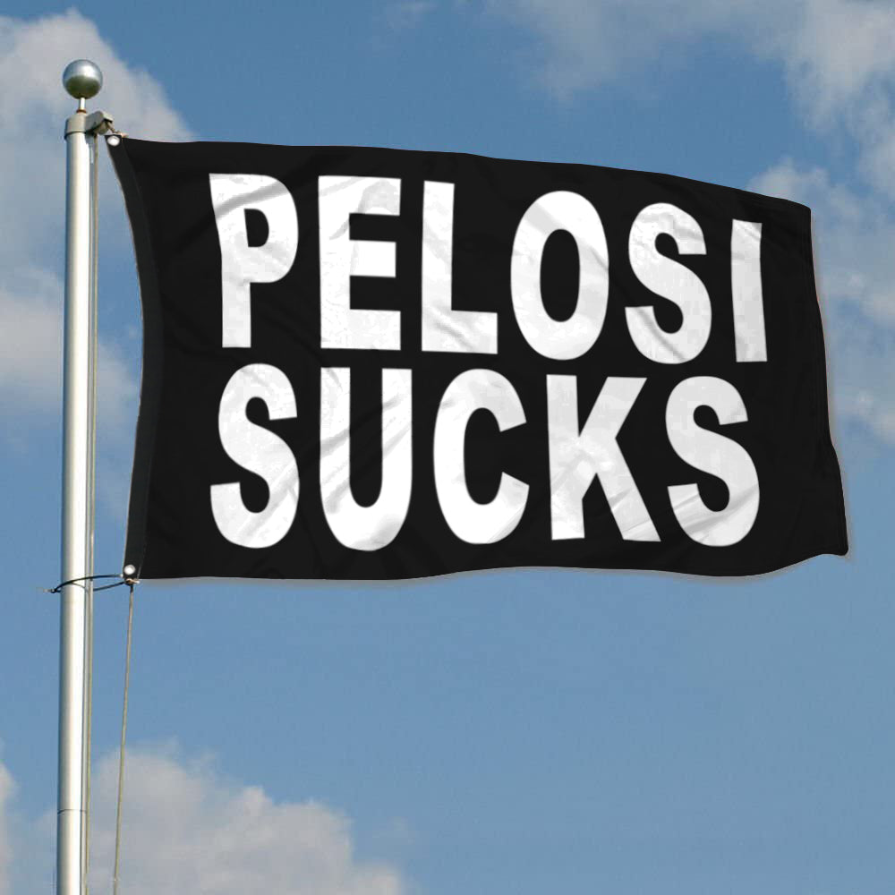 Fyon Pelosi Sucks Flag Indoor and Outdoor Banner