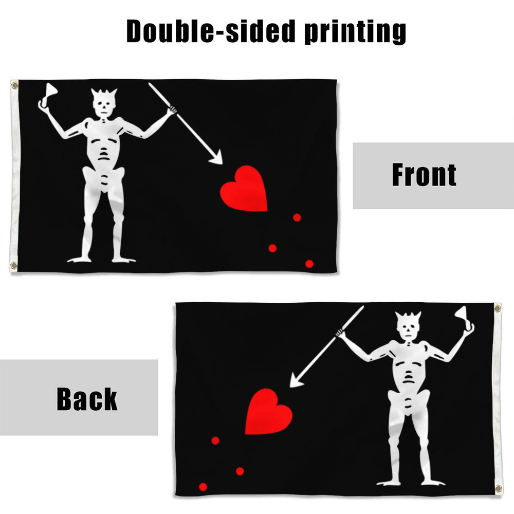 Fyon Pirate of Blackbeard (Edward Teach) Flag Banner