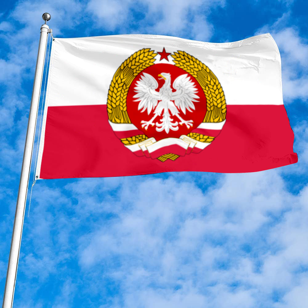 Fyon Poland people's republic 1946-89 Flag Indoor and outdoor banner