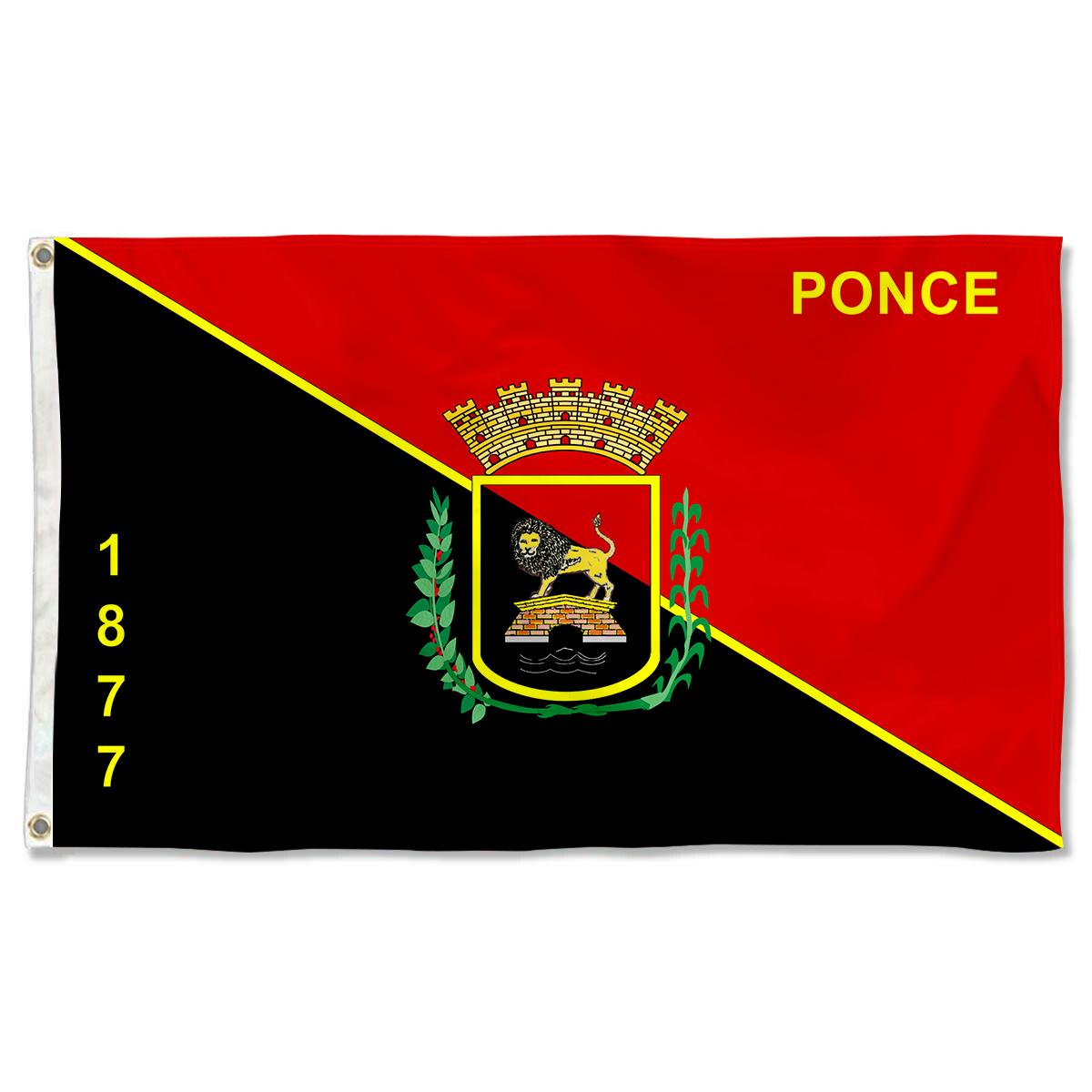 Fyon Ponce, Puerto Rico flag 1877 banner