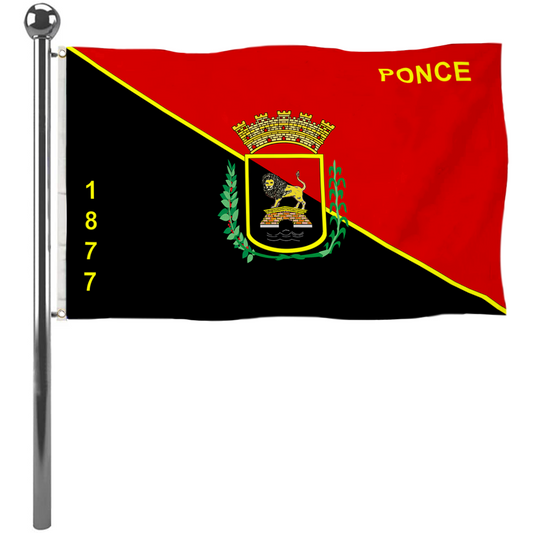 Fyon Ponce, Puerto Rico flag 1877 banner