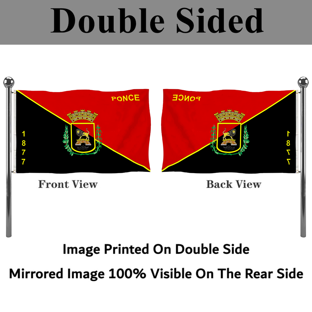 Fyon Ponce, Puerto Rico flag 1877 banner