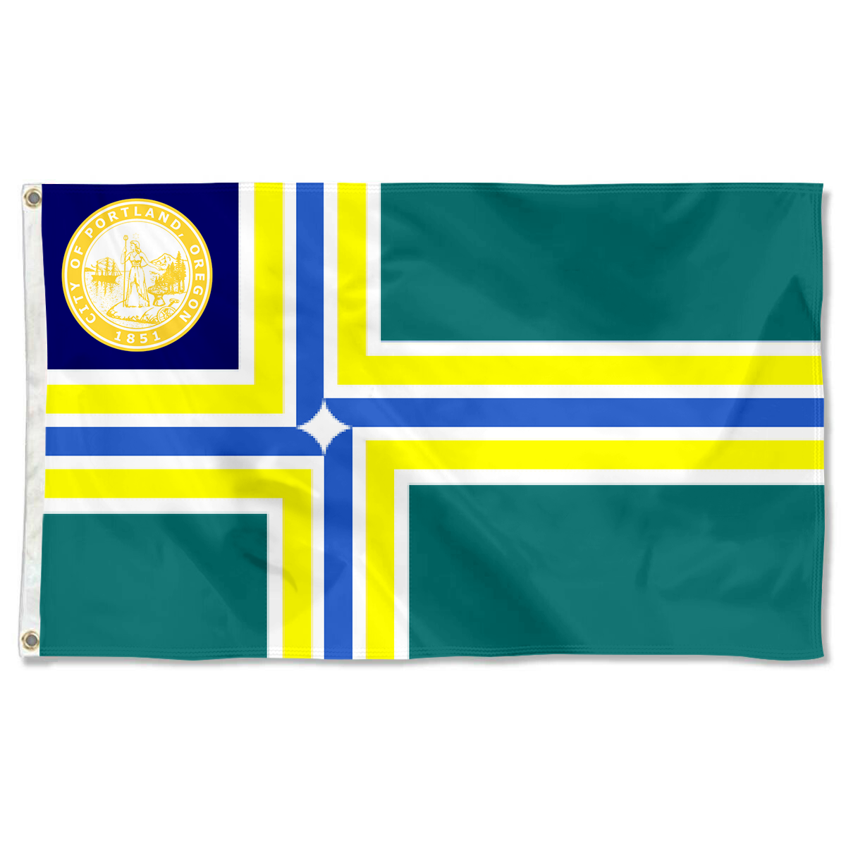 Fyon Portland, Oregon flag (1970–2002) Banner