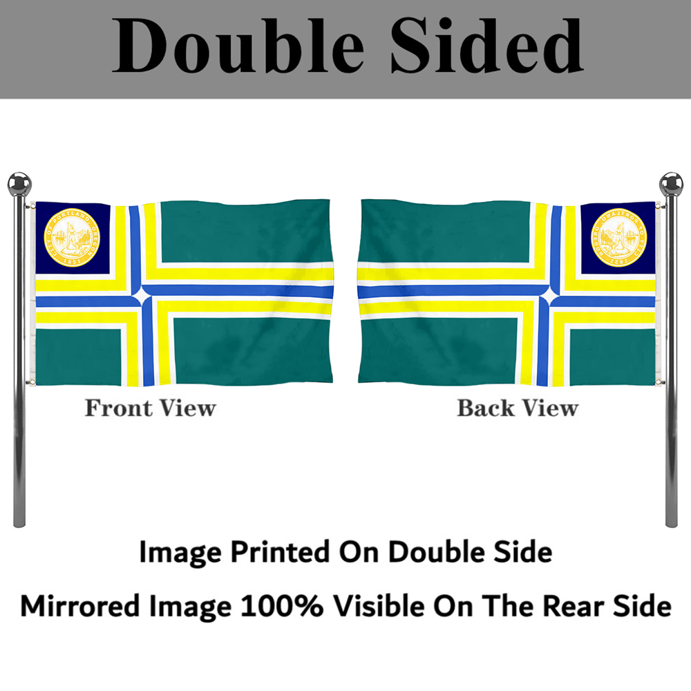 Fyon Portland, Oregon flag (1970–2002) Banner
