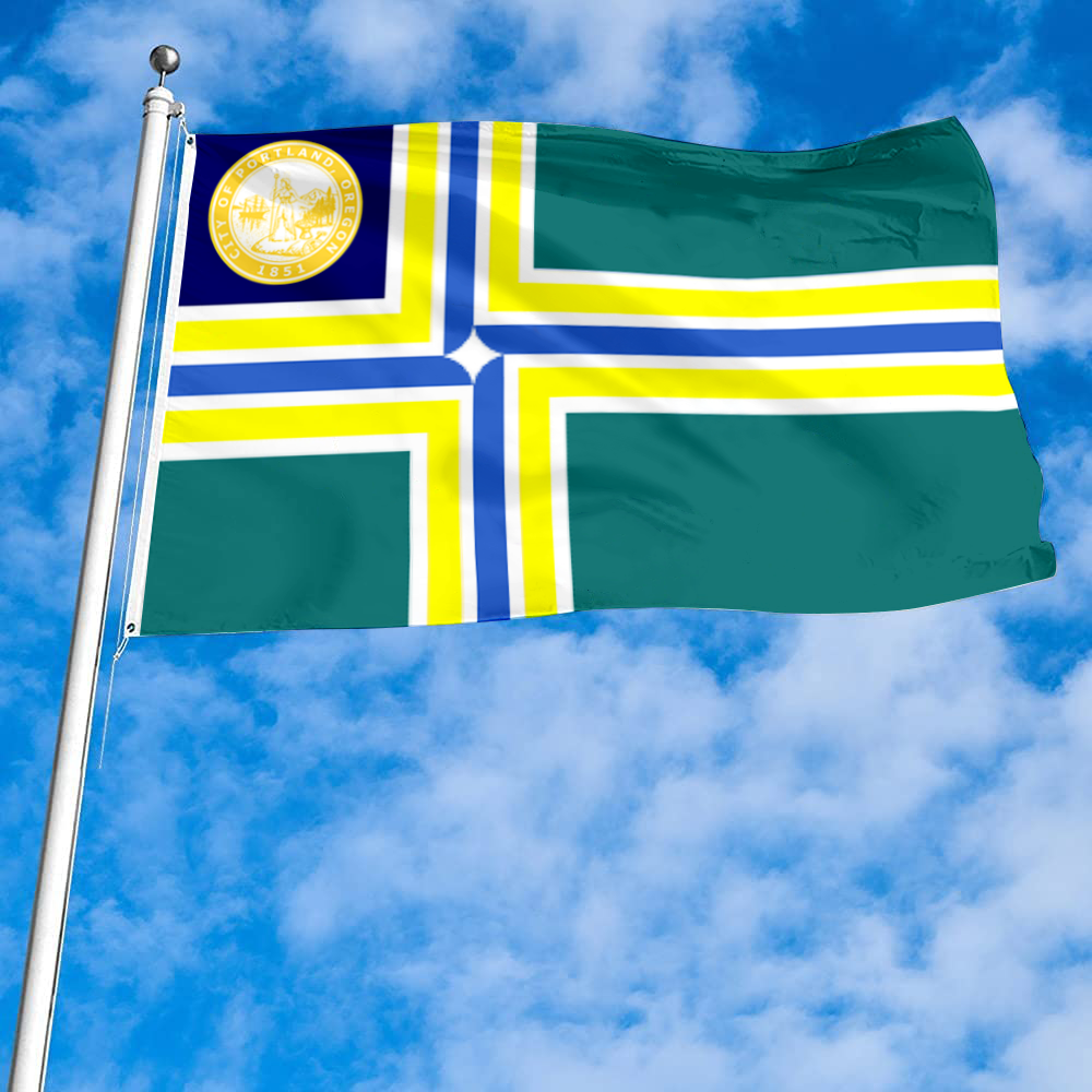 Fyon Portland, Oregon flag (1970–2002) Banner