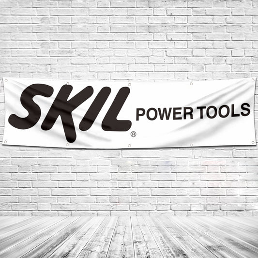 Fyon Power Tools Garage Shop Decor Banner Flag Works for Skil Power Flag 2x8 Feet