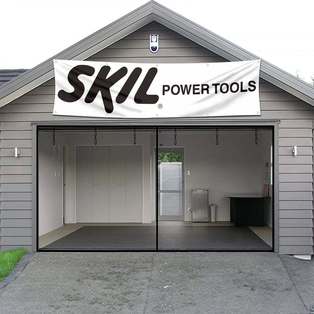 Fyon Power Tools Garage Shop Decor Banner Flag Works for Skil Power Flag 2x8 Feet