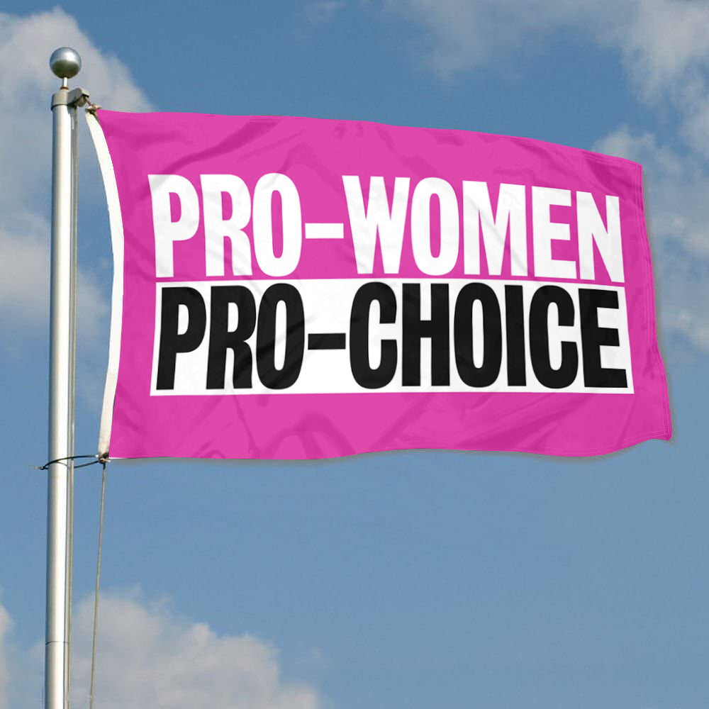 Fyon Pro Women Pro Choice Flag Banner Pink