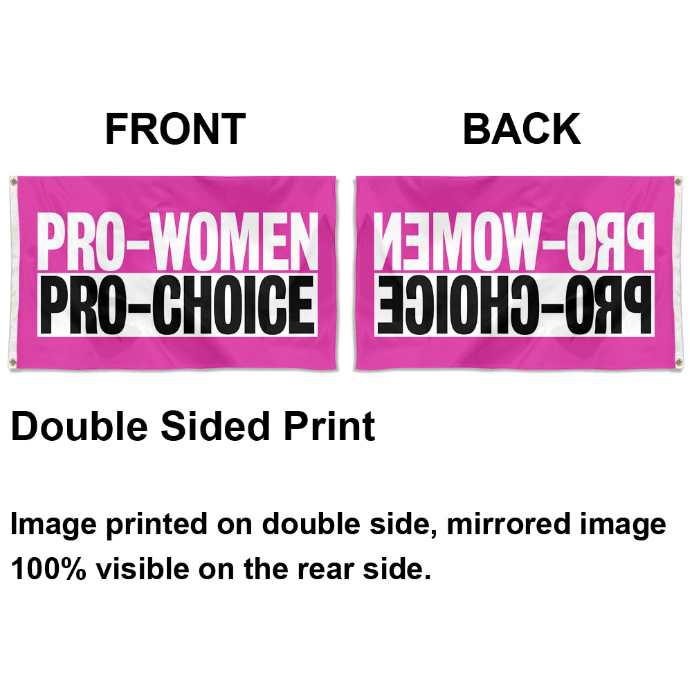 Fyon Pro Women Pro Choice Flag Banner Pink