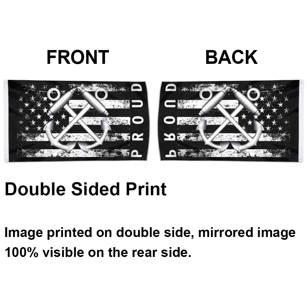 Fyon Proud American Flag with US Navy Boatswain's Mate Flag Indoor and outdoor banner 2240811