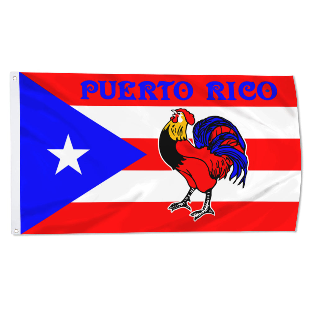 Fyon Custom Puerto Rico Cock Flag Banner