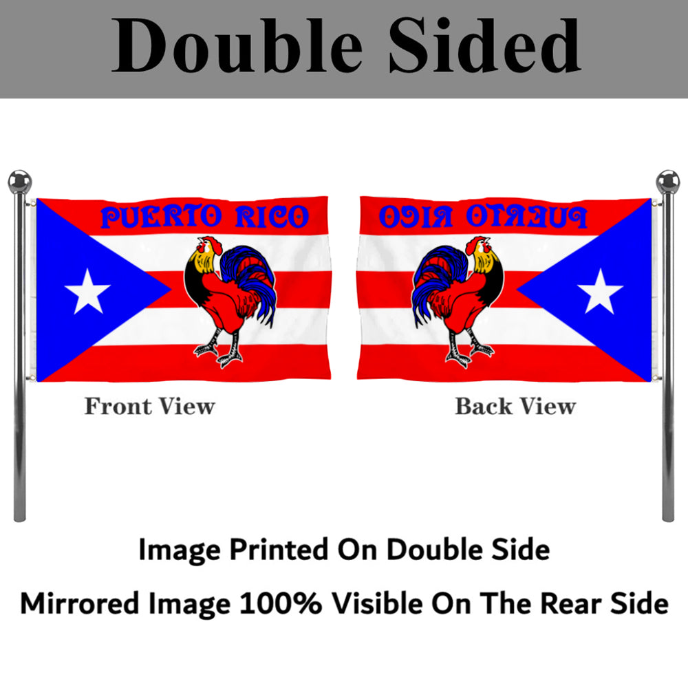 Fyon Custom Puerto Rico Cock Flag Banner