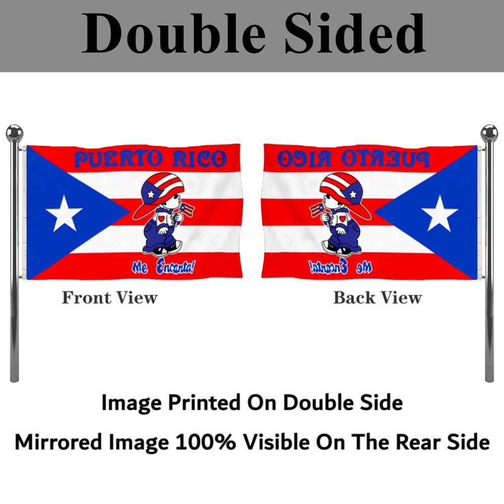 Fyon Custom Puerto Rico Me Encanta Boy Flag Banner