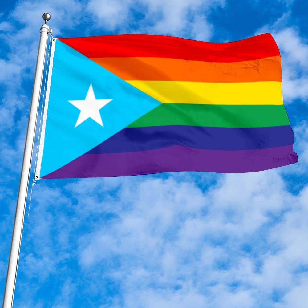 Fyon Puerto Rico LGBTQ Pride Flag Light Blue