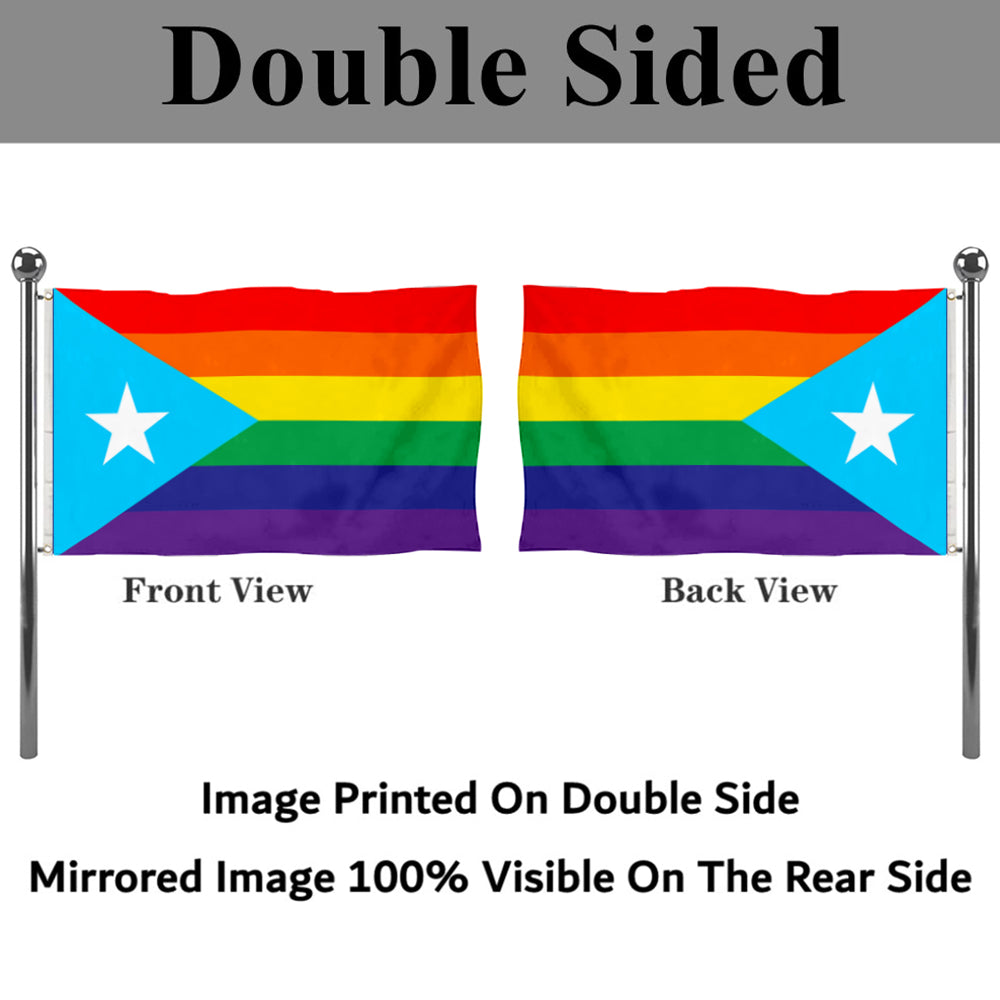 Fyon Puerto Rico LGBTQ Pride Flag Light Blue
